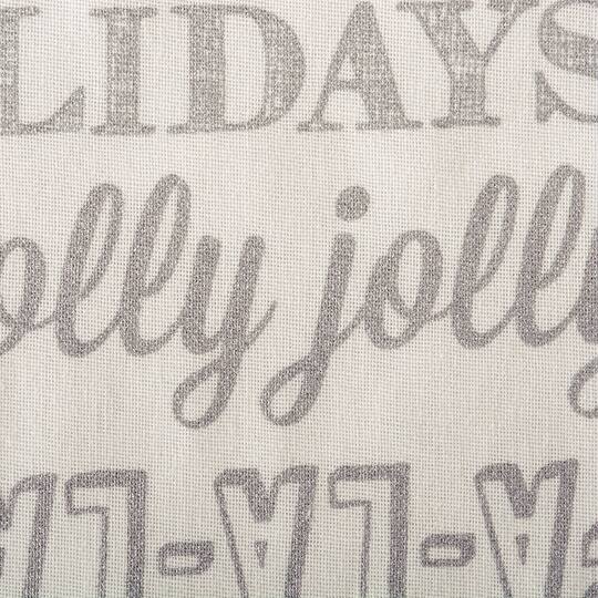 DII® 108" Silver Christmas Collage Table Runner